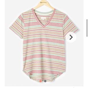Delta Stripe Tee in Watermelon Stripe